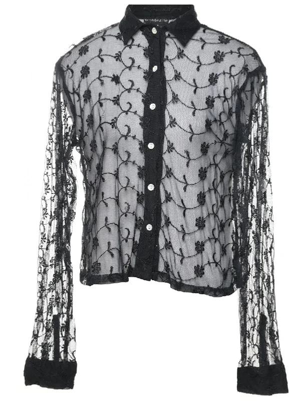 Today Only insulated puffer jacketFloral Print Lace Shirt - M