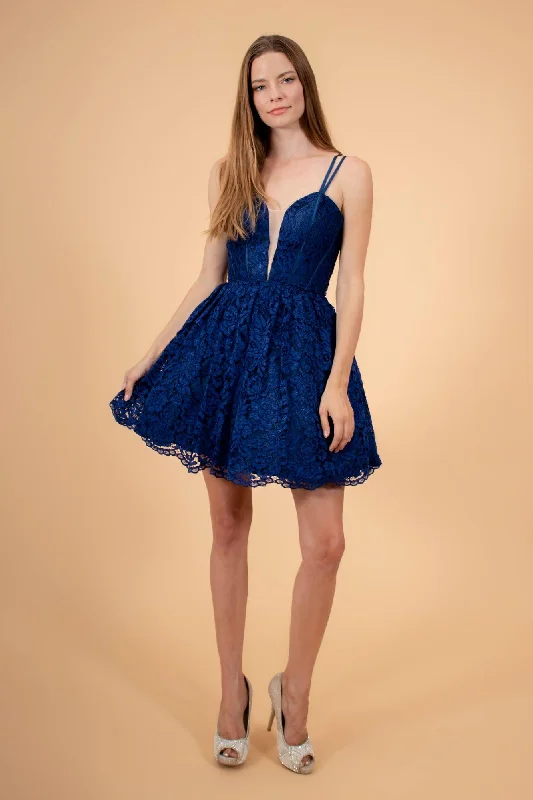 Seasonal Sale chic dressShort Spaghetti Strap Homecoming Lace Cocktail Dress