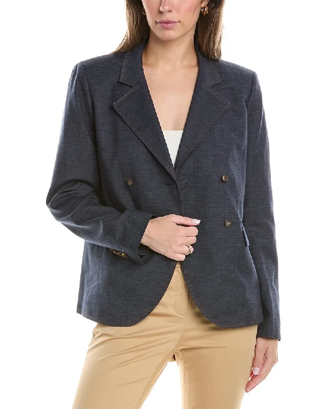 Limited Stock urban bomber jacketLafayette 148 New York Crop Linen-Blend Blazer