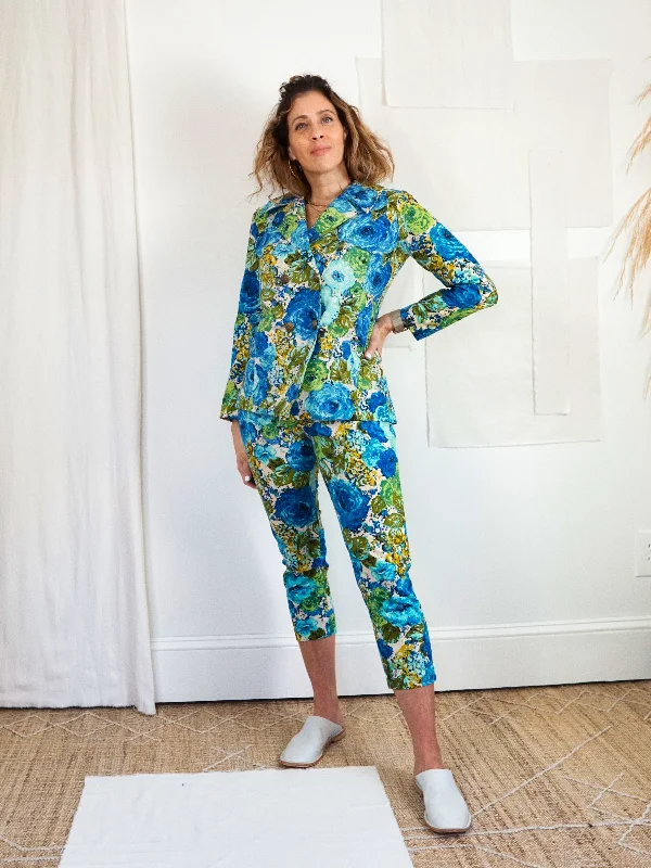 Exclusive Access sporty jacketVintage 50's Floral Barkcloth Pant Set