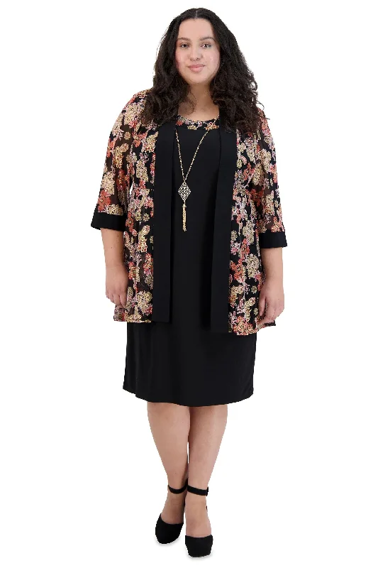 Extra Discounts boho-chic dressR&M Richards 9043W Short Plus Size Jacket Dress