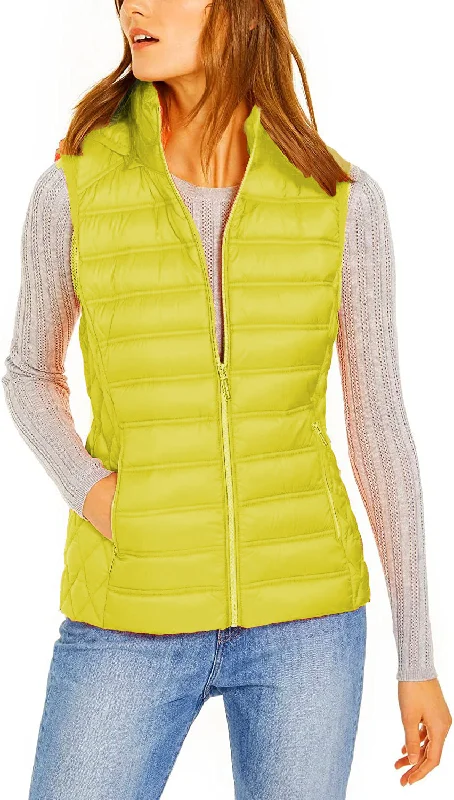 Final Clearance trendy coat jacketMichael Michael Kors Women's Limeade Bright Yellow Down Puffer Vest Outerwear Final Clearance trendy coat jacketMichael Michael Kors Women's Limeade Bright Yellow Down Puffer Vest Outerwear