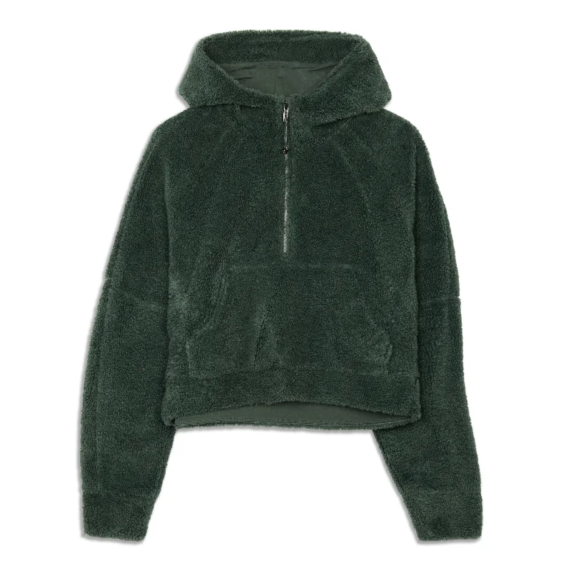 Limited Time Offer Scuba Oversized Half-Zip Fleece Hoodie - Resale