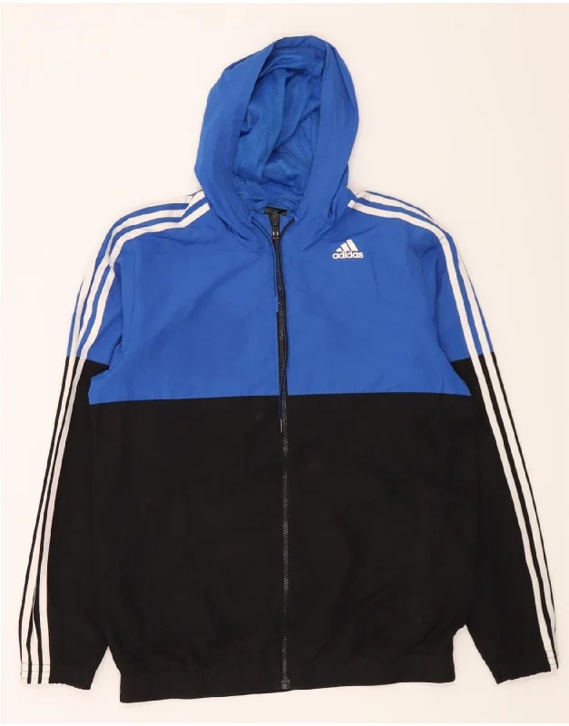 New Markdowns ADIDAS Mens Climalite Zip Hoodie Sweater UK 38/40 Medium Black Colourblock