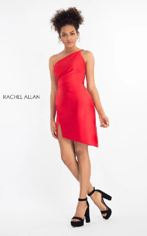 Friends and Family Sale draped dressRachel Allan Short One Shoulder Formal Dress L1173