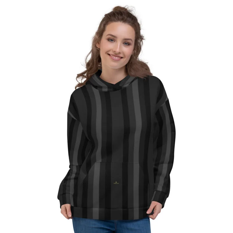 Clearance Items fitted hoodieBlack Gray Striped Hoodie, Men's or Women's Vertical Stripe Print Premium Unisex Sweatshirt-Made in EU/USA/EU Clearance Items fitted hoodieBlack Gray Striped Hoodie, Men's or Women's Vertical Stripe Print Premium Unisex Sweatshirt-Made in EU/USA/EU