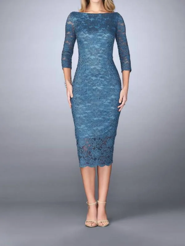 Deep Discounts comfy dress24875 In Slate Blue