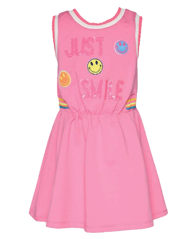 Low Prices party-ready dressBaby Sara - “Just Smile” Sequin Emoji Face Dress