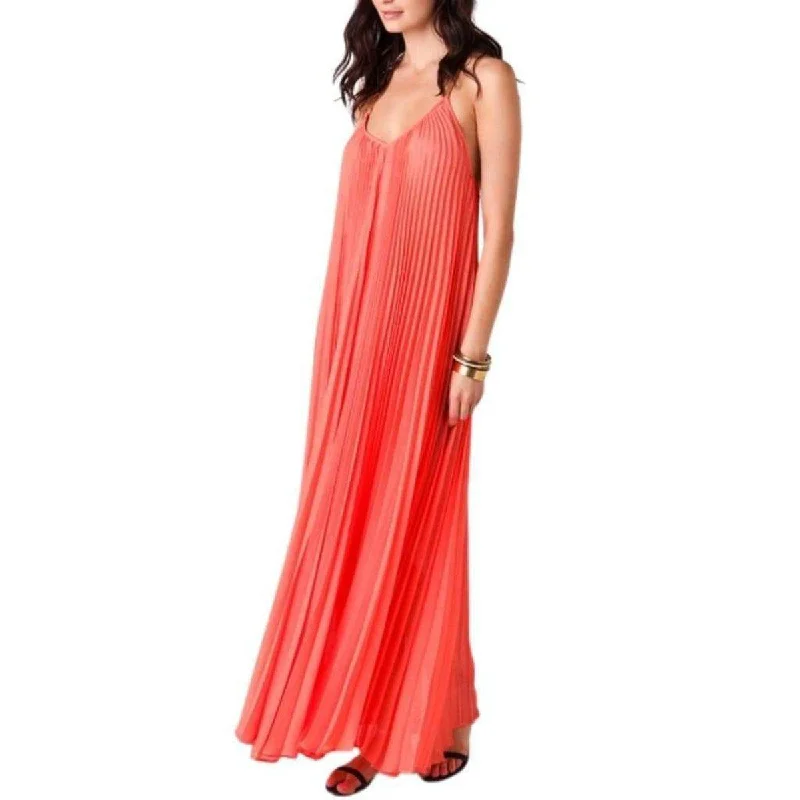 Super Deal sleek midi dressEdita Sunburst-Pleat Maxi Dress