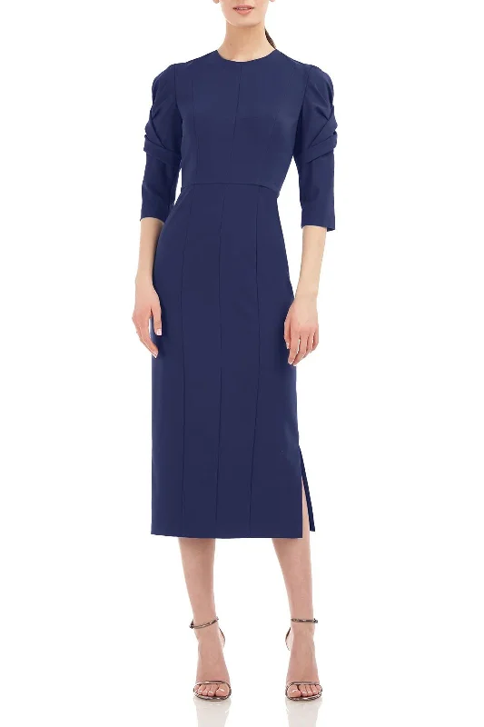 Mega Sale long-sleeve floral dressKay Unger 5518804 Tea Length Formal Dress