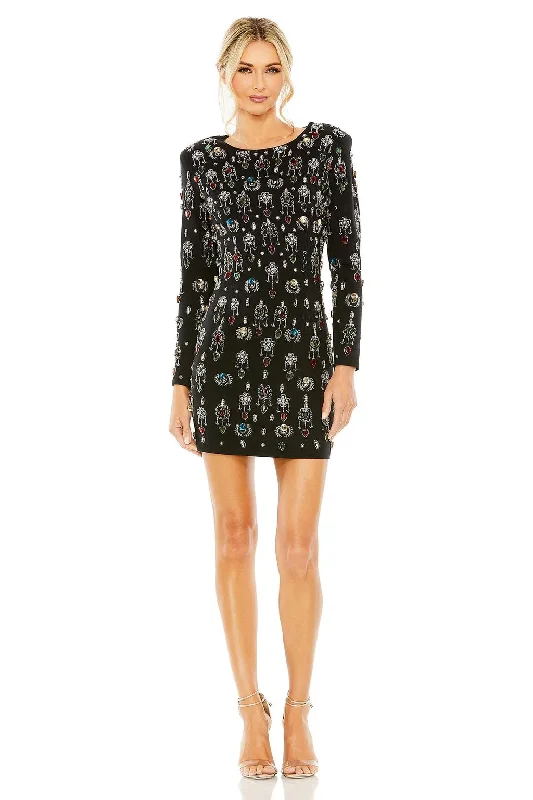 Exclusive Access form-fitting dressMac Duggal 93854 Short Jewel Embellished Jersey Dress