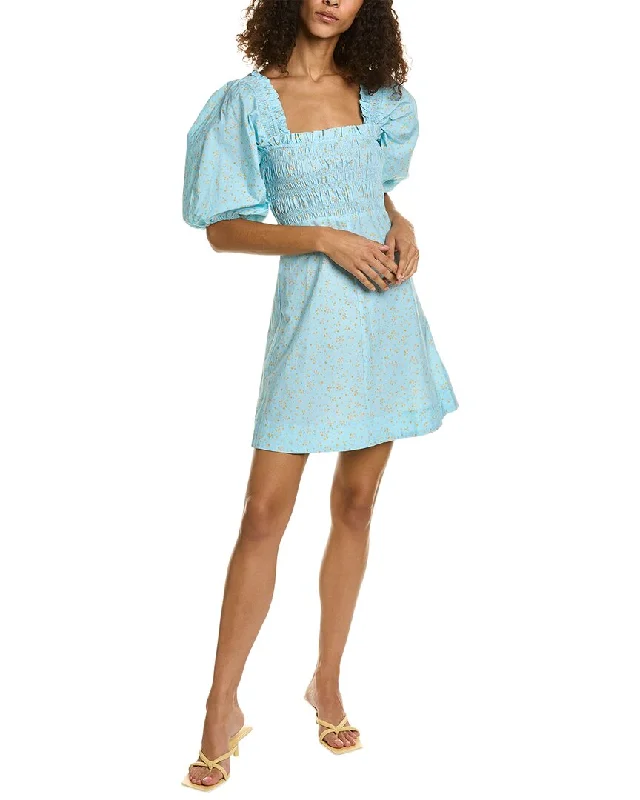 Super Sale oversized dressGANNI Smocked A-Line Dress