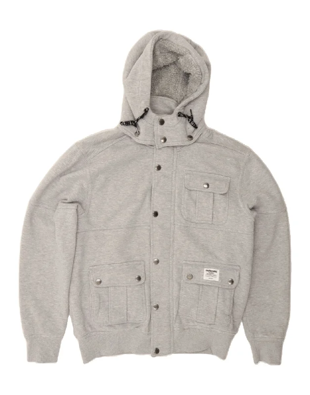 Deal Dash MCKENZIE Mens Zip Hoodie Sweater XL Grey Flecked Cotton