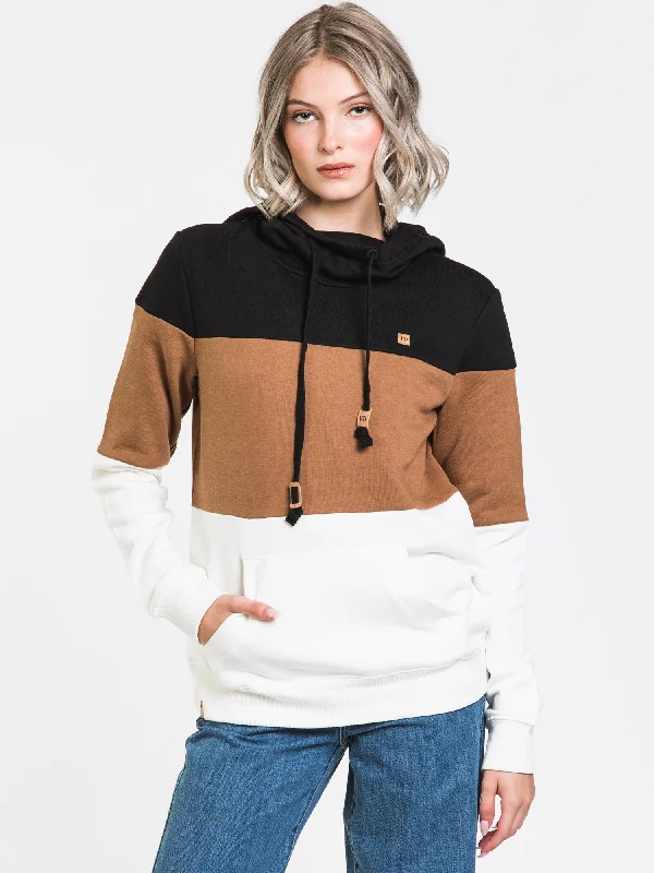 Deal Dash TENTREE TRI-BLOCKED BANSHEE PATCH HOODIE - CLEARANCE