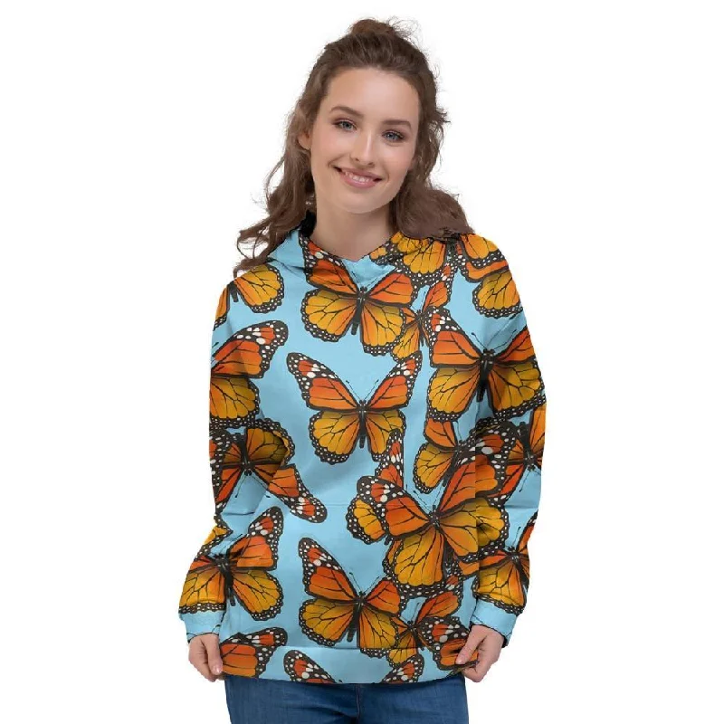 Overstock Monarch Butterfly Print Women's Hoodie