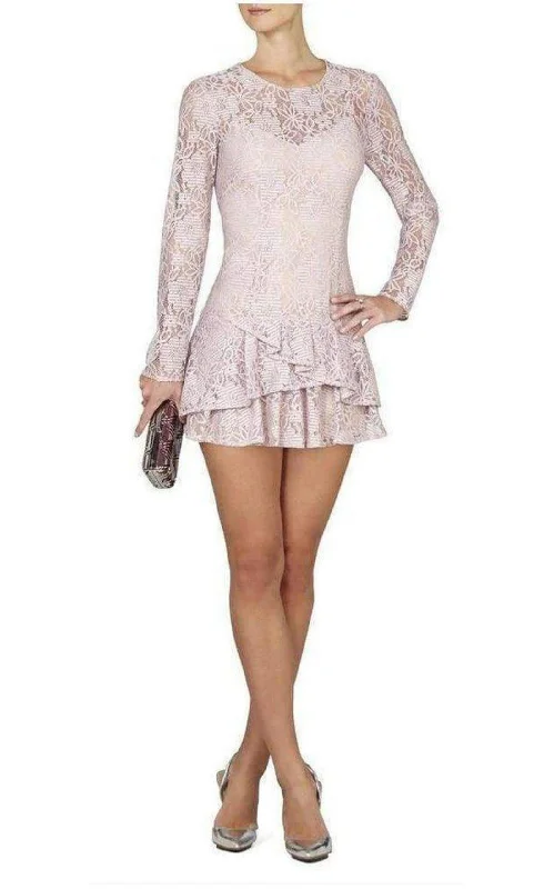 Price Rollback bodycon dressLysa Asymmetrical Flounce Lace Dress