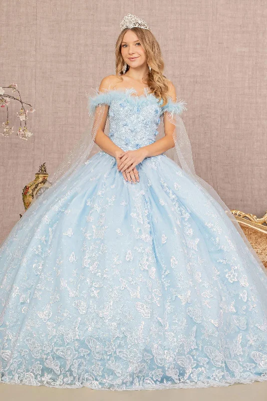 Deal Zone summer dressLong Quinceanera Dress Off Shoulder Ball Gown
