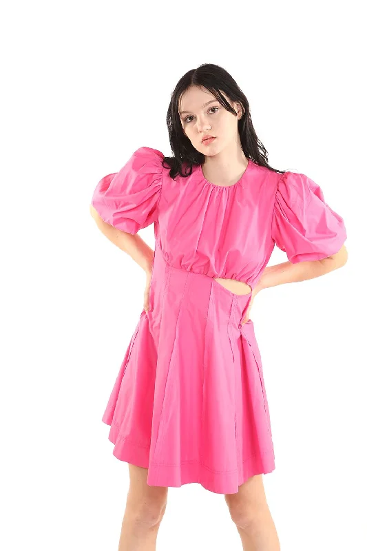Today's Special ashionable dressShort Puff Shoulder Cutout Mini Dress