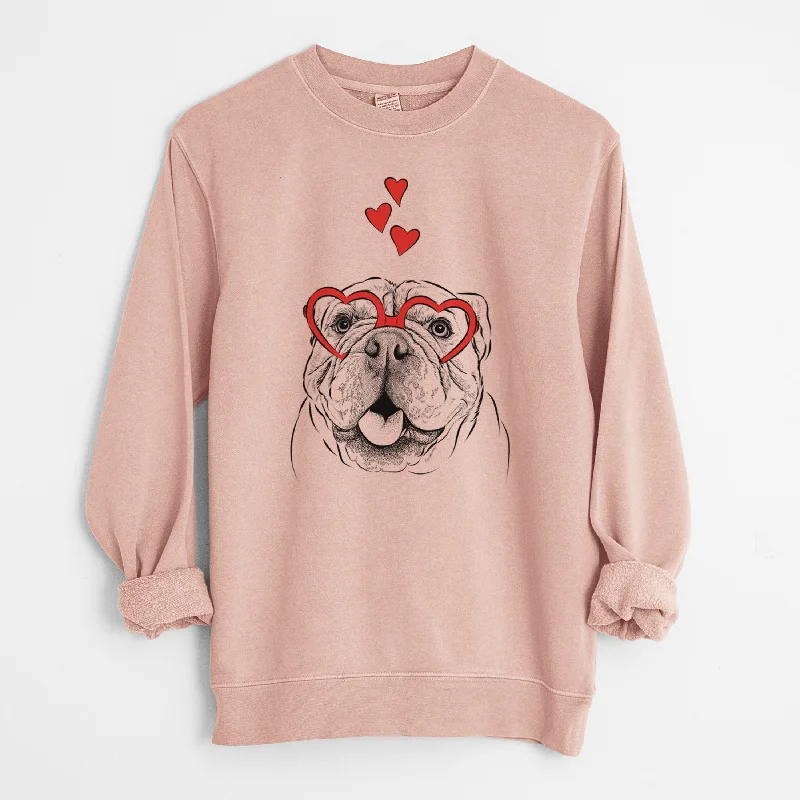 Price Rollback casual workout hoodieValentine Louie the English Bulldog - Unisex Pigment Dyed Crew Sweatshirt Price Rollback casual workout hoodieValentine Louie the English Bulldog - Unisex Pigment Dyed Crew Sweatshirt