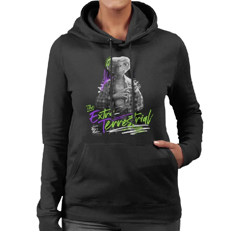 Bonus Savings modern athletic hoodieE.T. The Extra Terrestrial Retro Signature Women's Hooded Sweatshirt Bonus Savings modern athletic hoodieE.T. The Extra Terrestrial Retro Signature Women's Hooded Sweatshirt