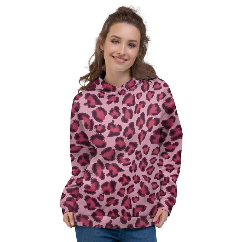 Reduced Prices Pink Leopard Print Women's Hoodie
