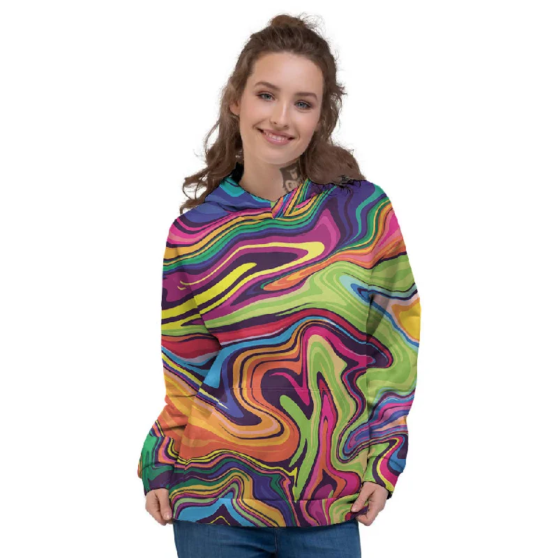 Overstock Sale Psychedelic Print Women's Hoodie