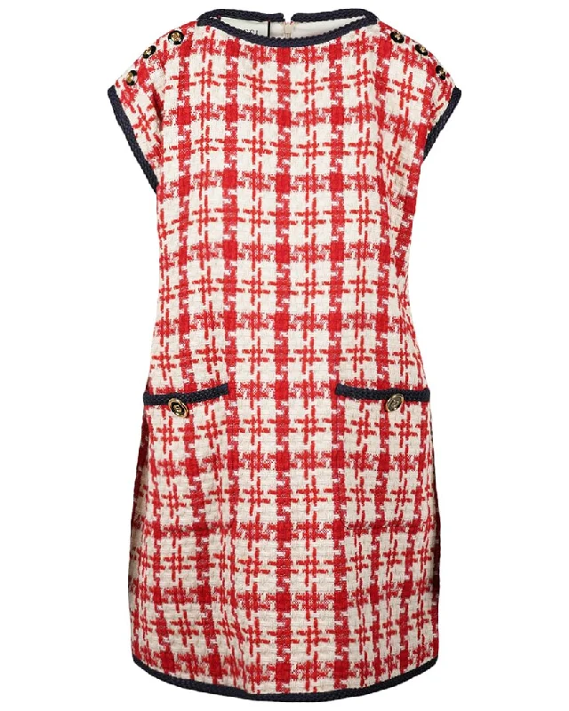 Major Savings casual slip dressGucci Graphic Tweed Wool Dress