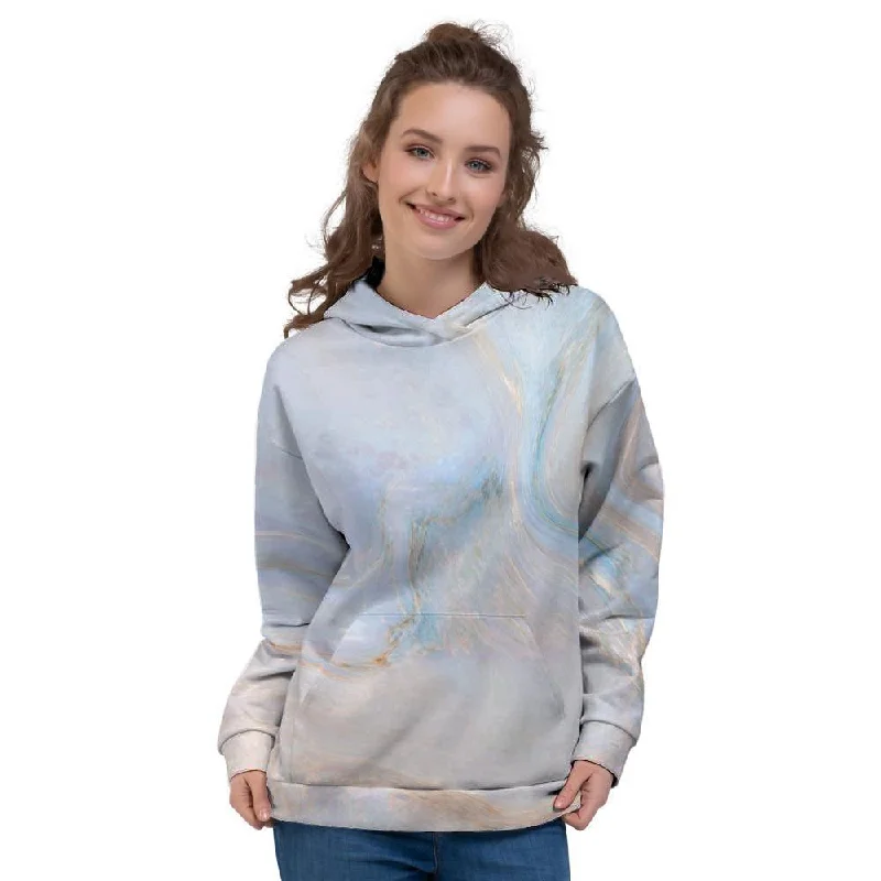 Loyalty Reward Pink Beige Marble Women's Hoodie