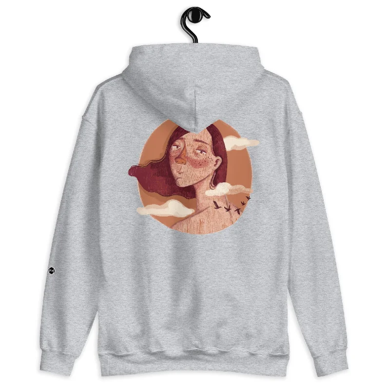 Deal Mania Back Printed Fleece Hoodie for Women DREAM