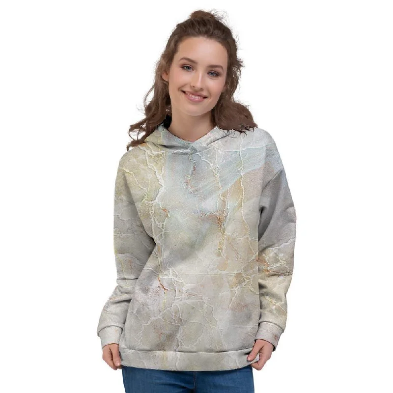 Exclusive Savings Natural Brown Marble Women's Hoodie