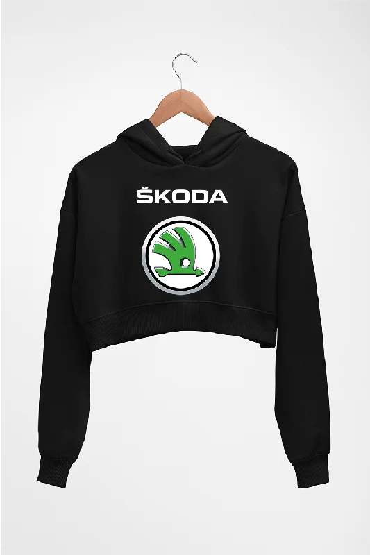 Price Slash fleece-lined hoodieSkoda Crop HOODIE FOR WOMEN