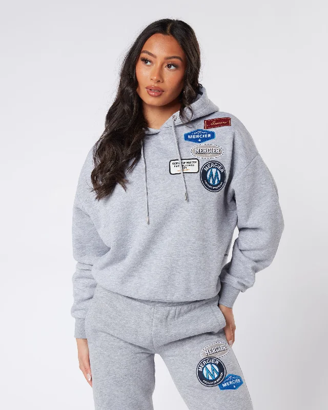 Bargain Prices Womens Grey Marl Mercier Original Badge Hoodie