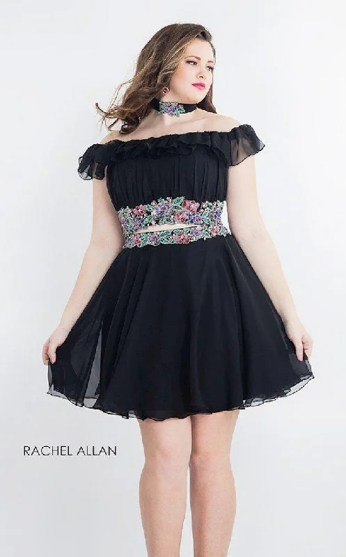 Stock Up and Save midi dressRachel Allan Short Off Shoulder Plus Size Dress 4808