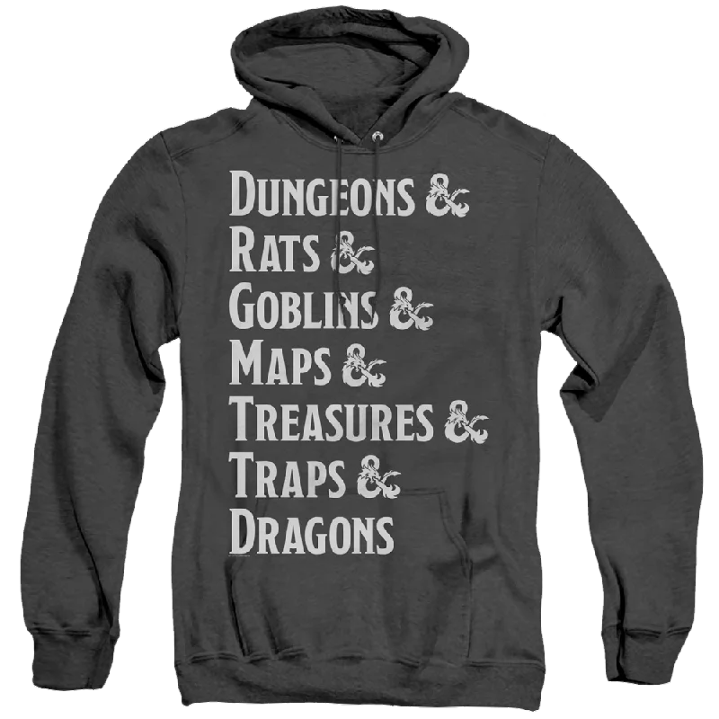 Massive Deals soft hoodieDungeons & Dragons Dungeon List - Heather Pullover Hoodie