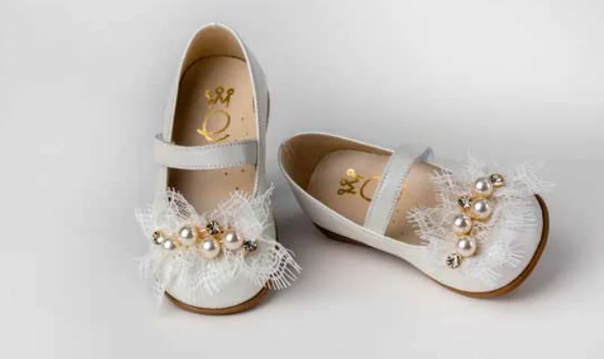 Lowest Price denim dressPearlized Leather Pearl Cluster Shoe