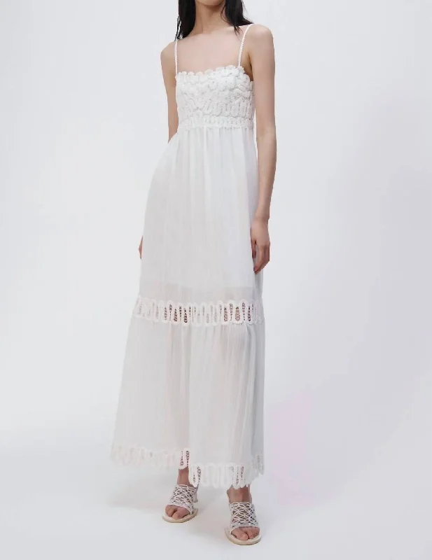 Quick Sale comfy dressSalana Crochet Maxi Dress In White