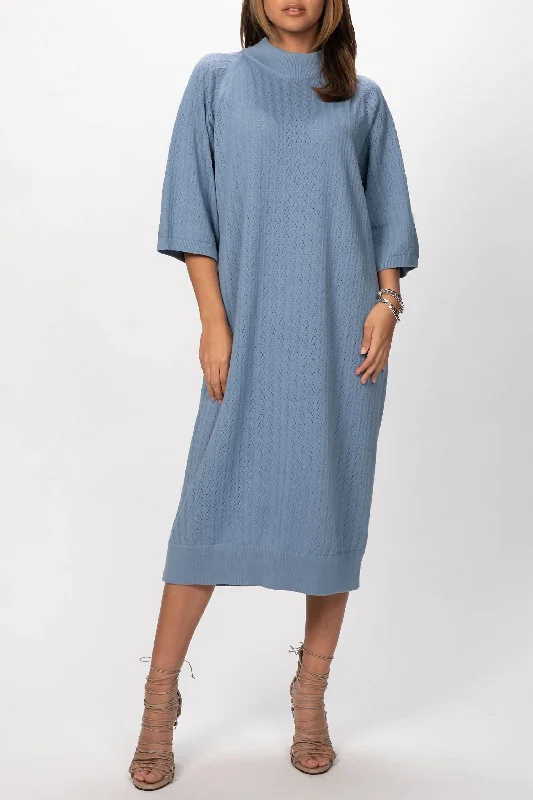 Price Drop evening dressLace Dress In Faded Denim