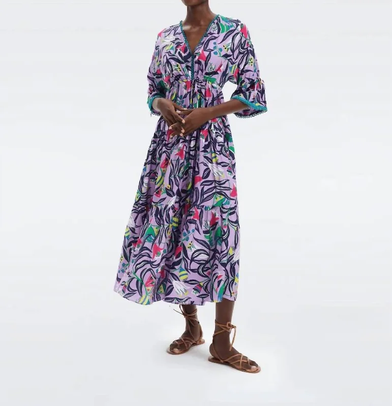 Deep Discounts form-fitting dressBoris Dress In Floral Orchid