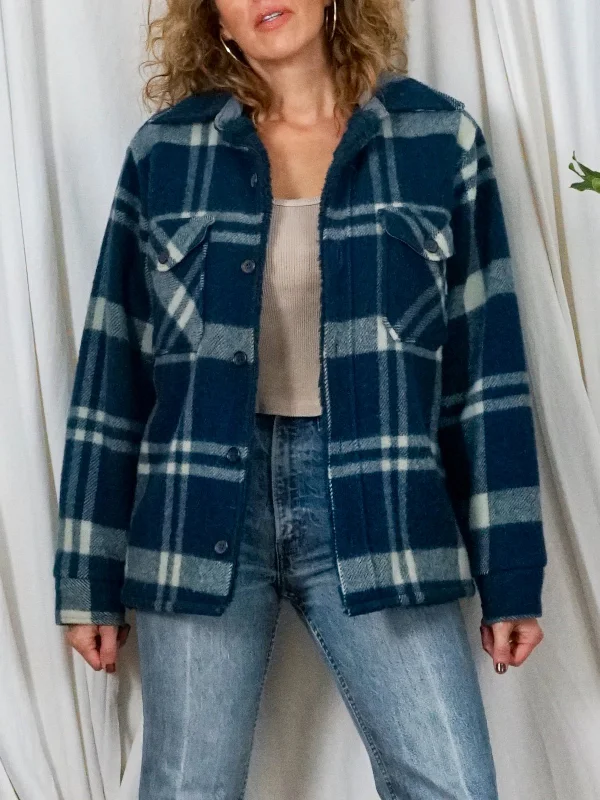 Exclusive Offers lightweight windbreakerVintage Woolrich Indigo Plaid Jacket