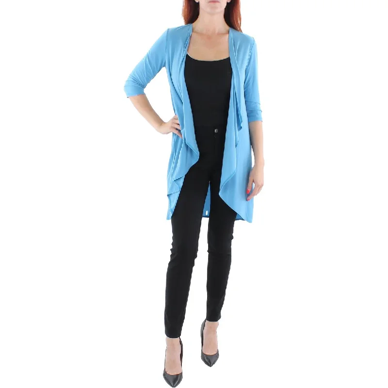 Can't Be Beat classic bomber jacketPetites Womens Knit Drapey Duster Blazer