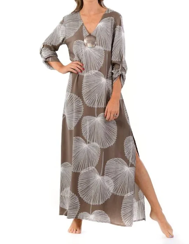 Price Smash wrap dressSeychelles Kaftan Dress In Mocha