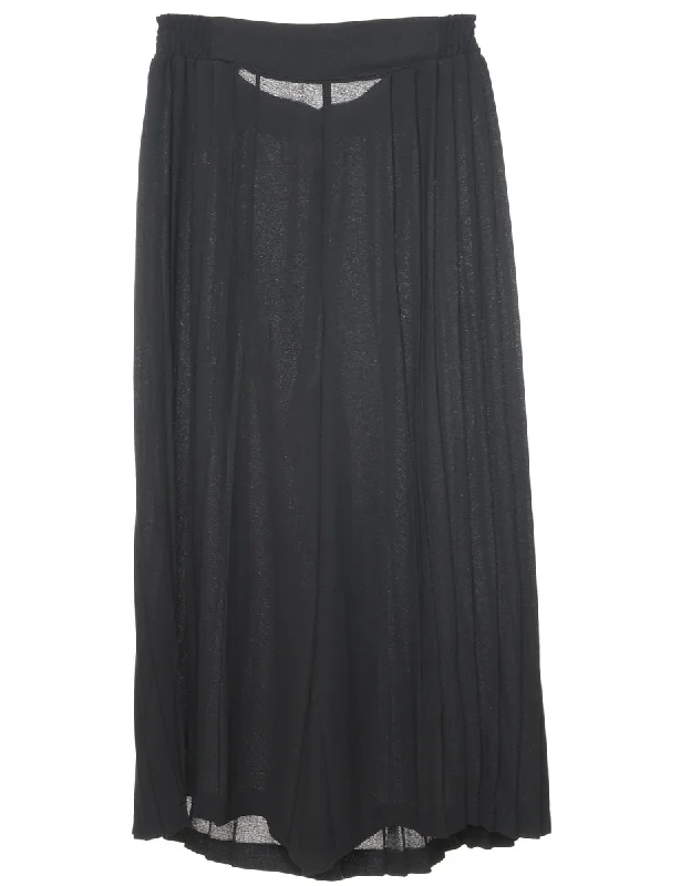 Grand Opening Sale lightweight puffer jacketWide Leg Black Sheer Trousers - W30 L23