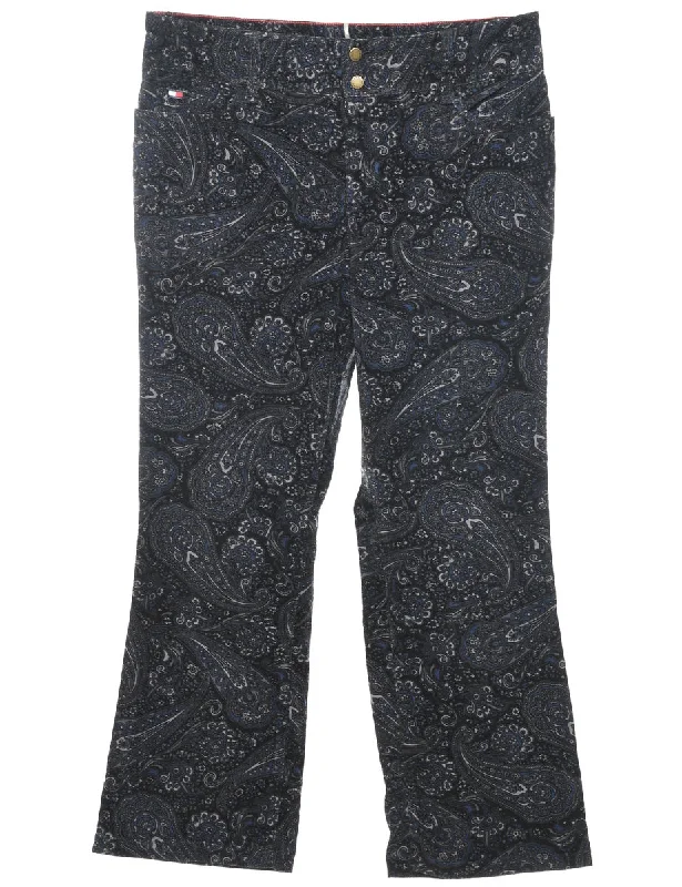 Special Offer fleece jacketTommy Hilfiger Navy Flared Corduroy Trousers - W35 L29