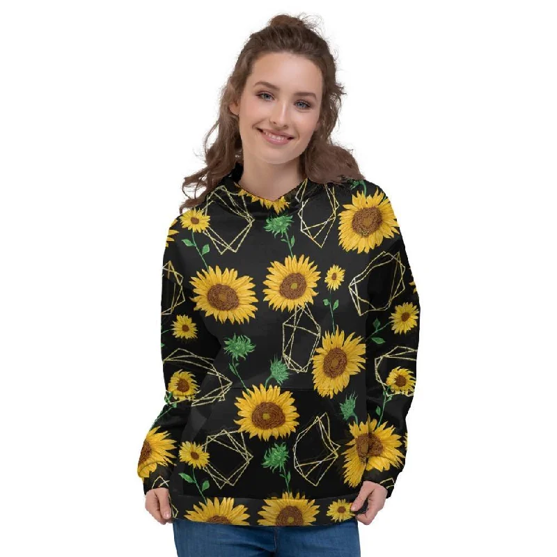 Exclusive Savings Polygonal Sunflower Women's Hoodie