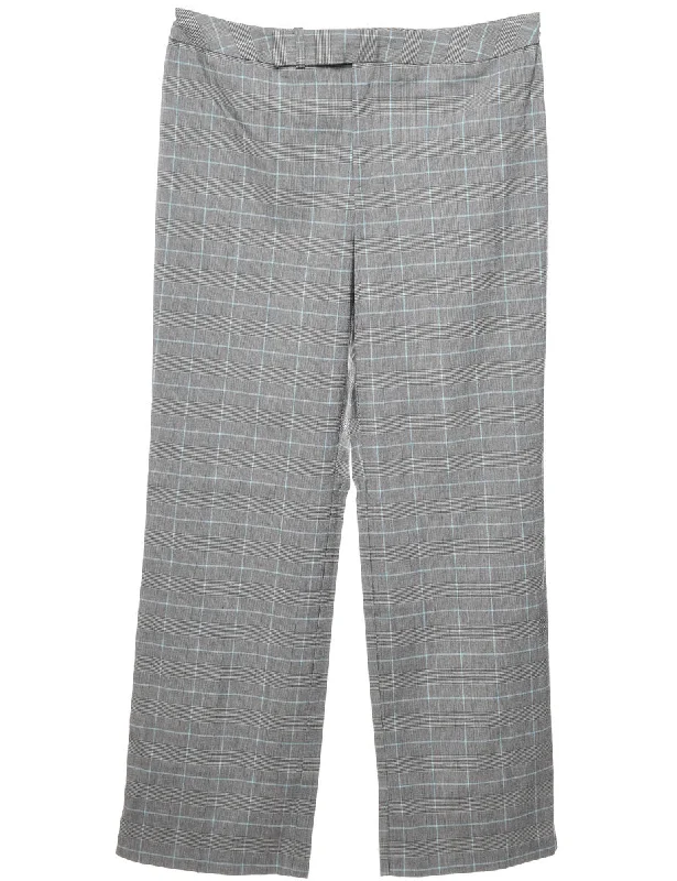Savings Bonanza comfortable zip jacketChecked Grey & Light Blue Trousers - W35 L32