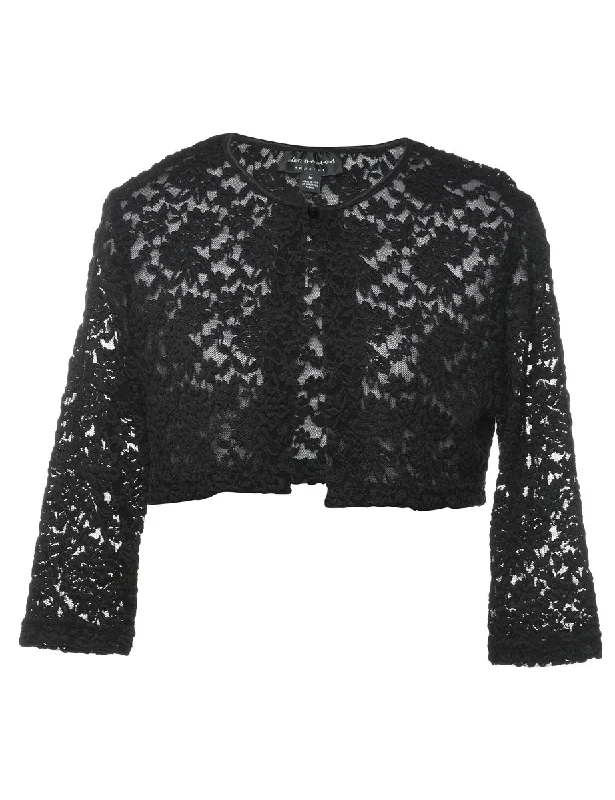 Early Access long-sleeve jacketFloral Lace Cropped Jacket - M
